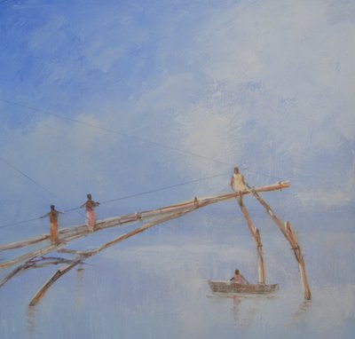 Fishing Nets Cochin, 1 by Lincoln Seligman